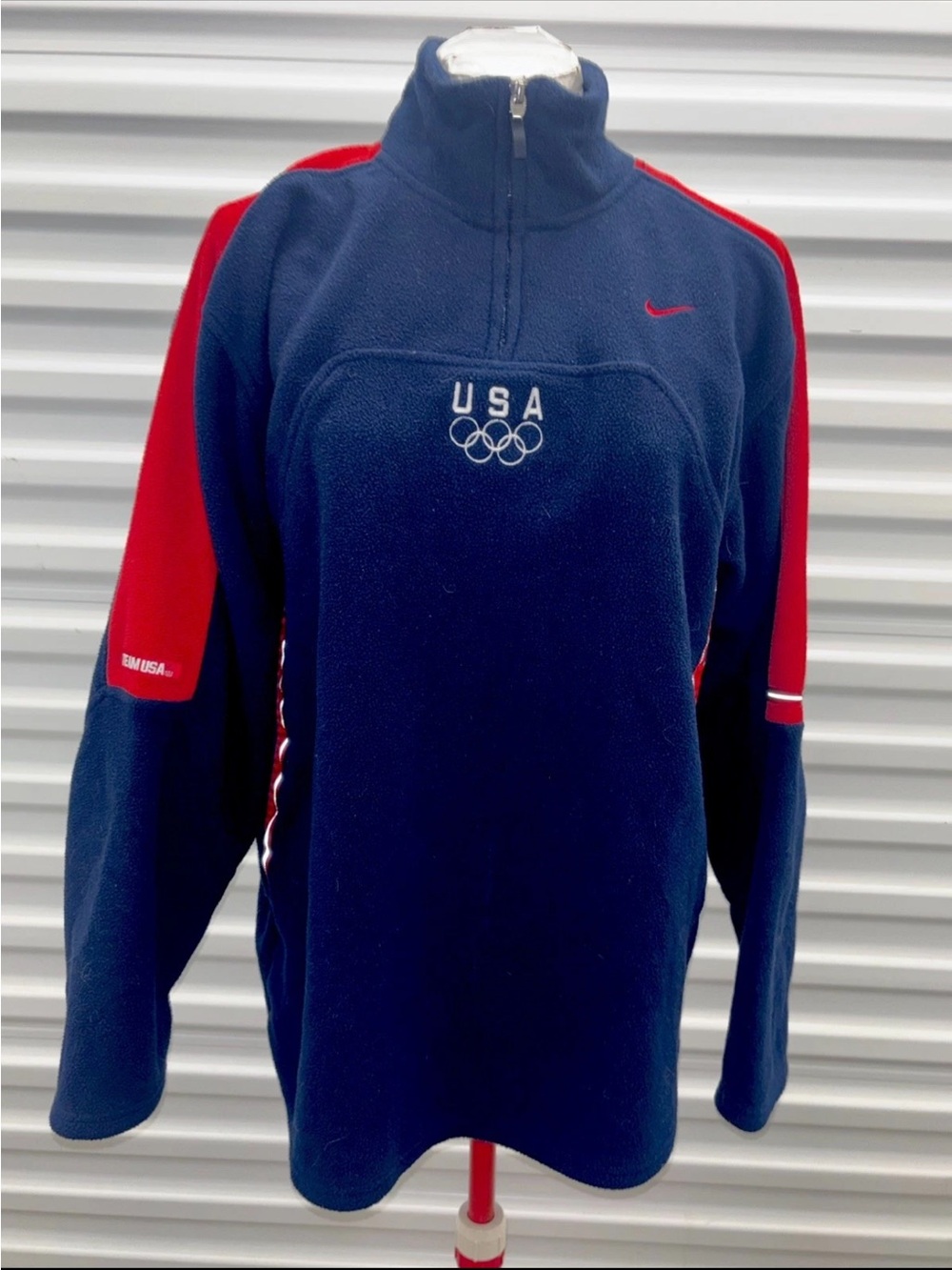 Nike Team USA VTG 2002 Salt Lake City Winter Olympics Fleece 1/4 Zip Youth XL